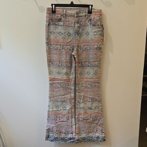 Love, Fire Multicolor Boho Flare Pants